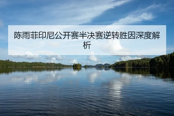 陈雨菲印尼公开赛半决赛逆转胜因深度解析